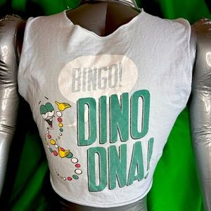 Vintage Jurassic Park Cropped cotton graphic tee